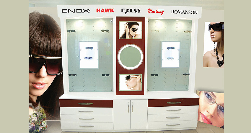 Optik Dekorasyon - Optik Mağaza Dekorasyonu Optik Dekorasyon Yeni Modeller | MODEL NO: 0028